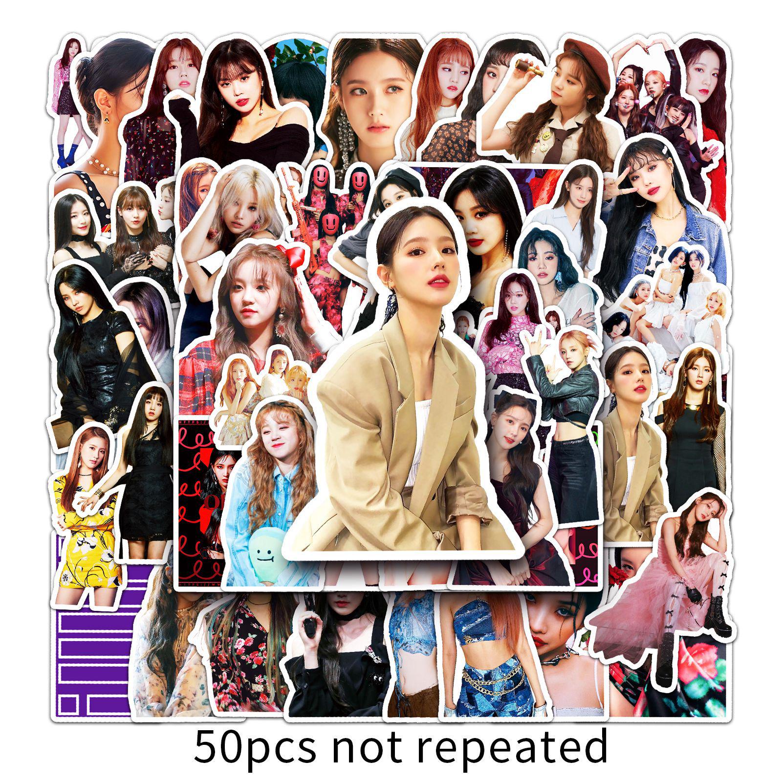 50 Sheets - (G)I-DLE Stickers: Celebrity Support Merchandise for Planners, Phone Cases & Suitcases - Waterproof Decoration
