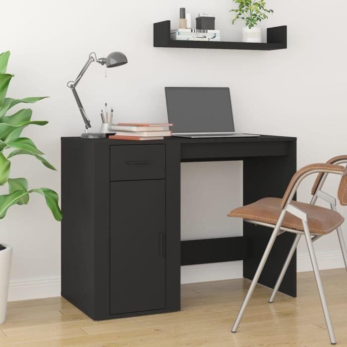 816785 vidaXL Bureau Noir 100x49x75 cm Bois d'ingénierie