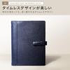 BLUE SINCERE System Planner, A5 Size, Genuine Leather, 6-Ring Binder, Cowhide Leather, Vegetable
