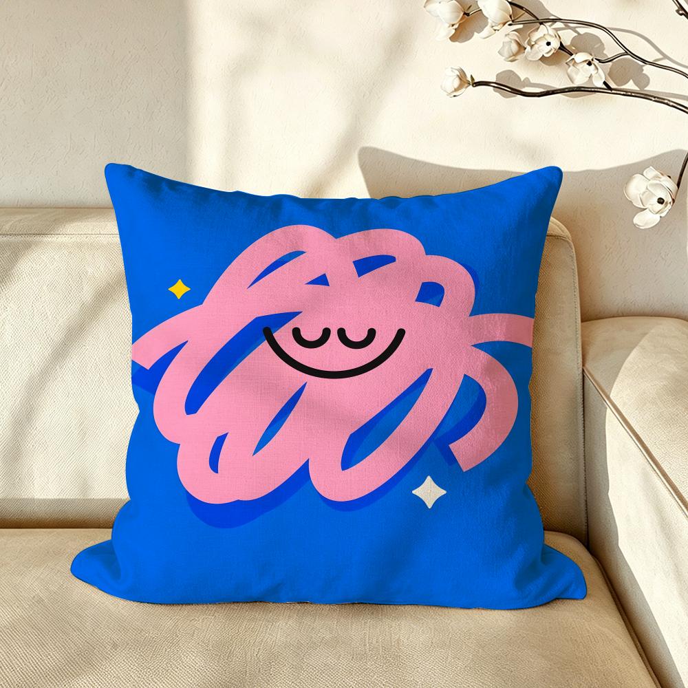 Art HHeadspace Cushion Cover Pillow Case Antidustmite Pillowcase Silky Short Plush Sofa Cushion Cover hot