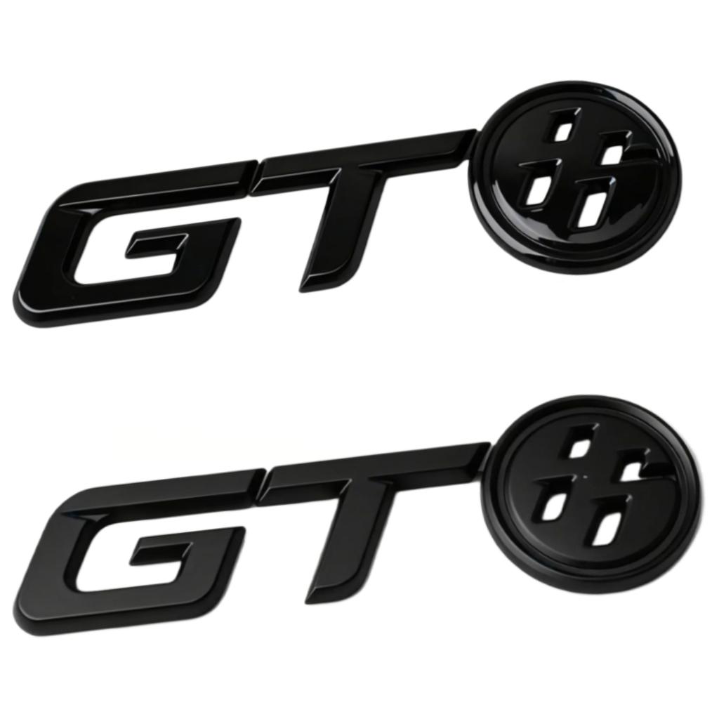 1Pc 3D Metal GT Logo Car Hood Fender Trunk Rear Bonnet Nameplate Decal Emblem Badge Sticker