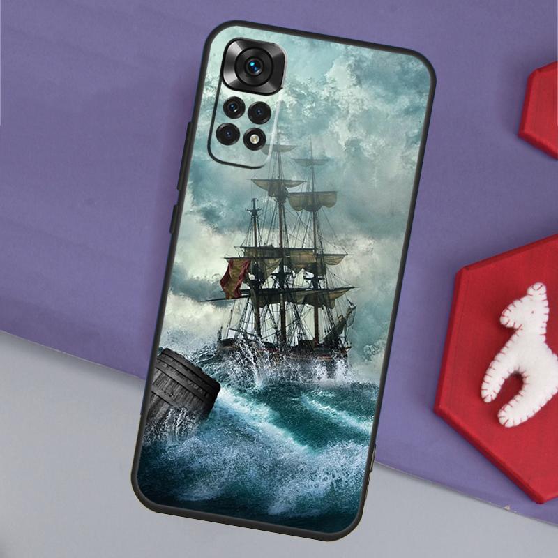 Ships Paintings Funda For Xiaomi Redmi Note 14 Pro 13 12 11 9 10 9S 10S 11S 12S Redmi 14C 10C 12C 13C Case