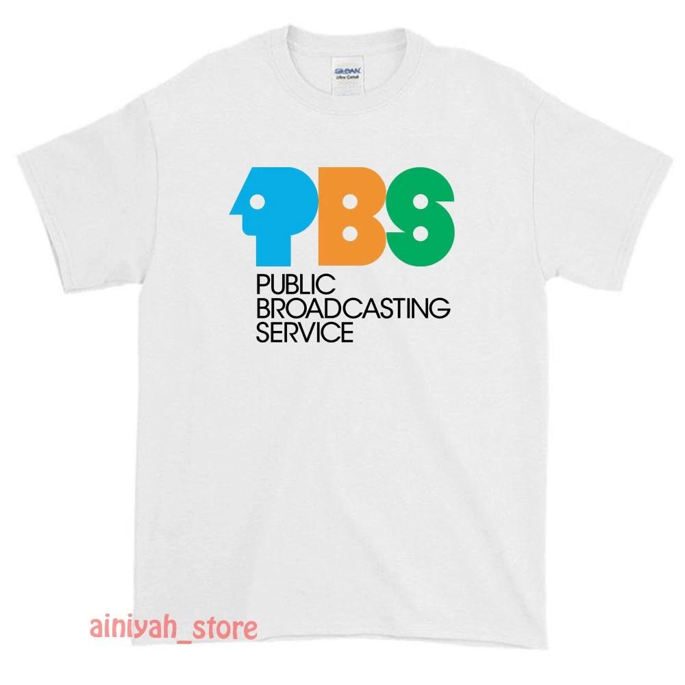 New PBS Public Broadcasting Service Logo Men s Funny T shirt USA Size S-XXL M