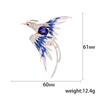 Fashion Retro Diamond Dripping Phoenix Brooch Female Elegant Temperament Corsage Accessories Chinese Style Autumn And Winter Clothing
