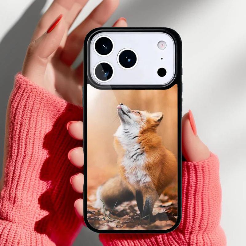 Anime Funny Fox Phone Case for iPhone 17 16 15 14 13 Pro Max Back Cover for 12 11 Pro Coque