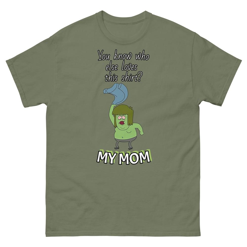 

Muscle Man Regular Show Tee | Funny Shirts | Muscle Man My Mom T-shirt | Unisex 4XL