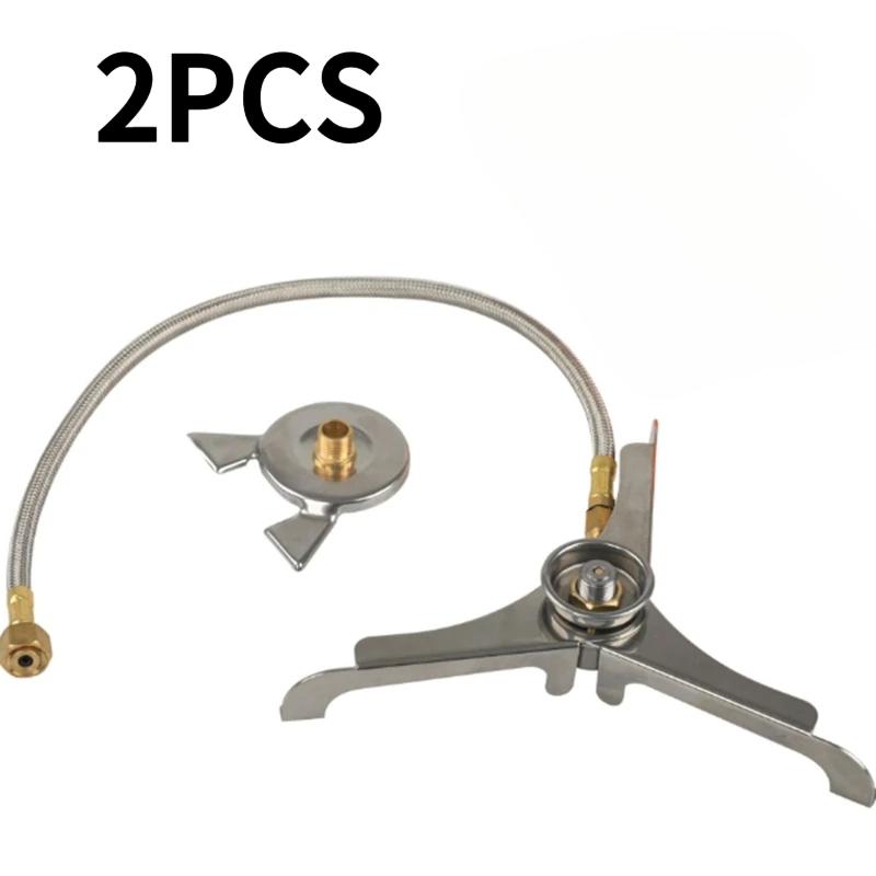 Outdoor Stove Adapter Converter Cartridge Tank Connector Cooking Accessories for Camping Hiking Picnic Gas Stove Transfer Head