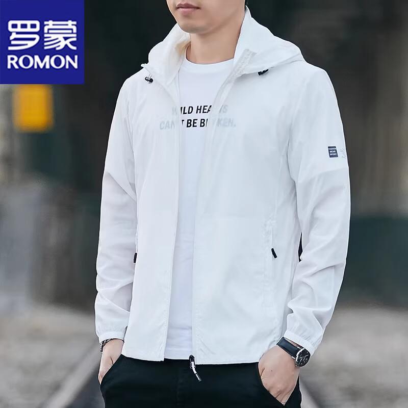 ROMON Men s Summer Hooded Ice Silk Sun Protection Jacket 3XL