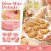 8PCS 3D Embossed Details Dinosaur Cookie Cutter PP Cookie Cutter Set Baking Kit  Kids DIY Desserts