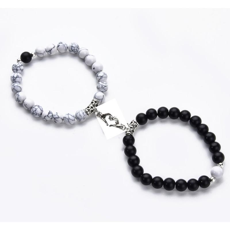 2 Pice Love Magnetic Friendship Bracelets Matching Bracelets for Couple Best Friends Bracelets Birthday Jewelry for Women Girls