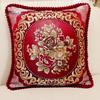 For Living Room Pillowslip Embroidery Pattern Car Interior Ornaments Silk Satin Sofa Couch Cushion Cover