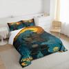 3 Piece Bedding Set Viking Warrior Axe Sun Compass Blue Duvet Cover for Men Fan Gift