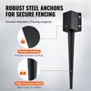 VEVOR Fence Post Anchor Ground Spike, 6 Pack 24 x 4 x 4 Inches Outer Diameter (Inner Diameter 3.5 x3.5 Inches)