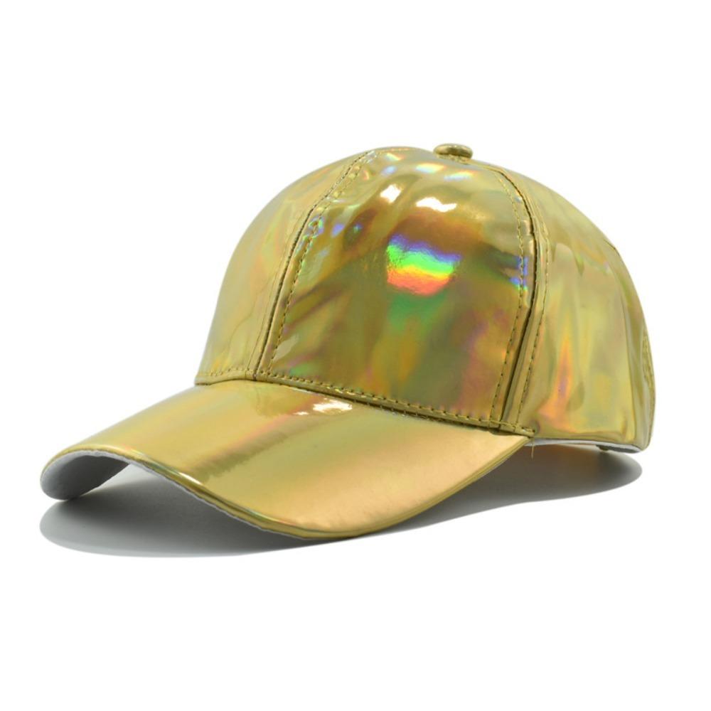 

Glitter Faux Leather Glitter Baseball Cap Adjustable Snapback Sparkly Party Hat Performances жёлтый