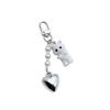 Cute Cartoon Flocking Cat Pendant Keychain Heart Shaped Phone Chain Earphone Case Pendant Camera Backpack Decoration Gifts