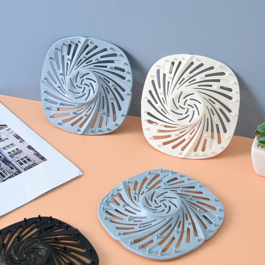 Hair Drain Catcher Shower Drain Cover Hair Stopper with Suction Cup  for Bathroom Bathtub Kitchen