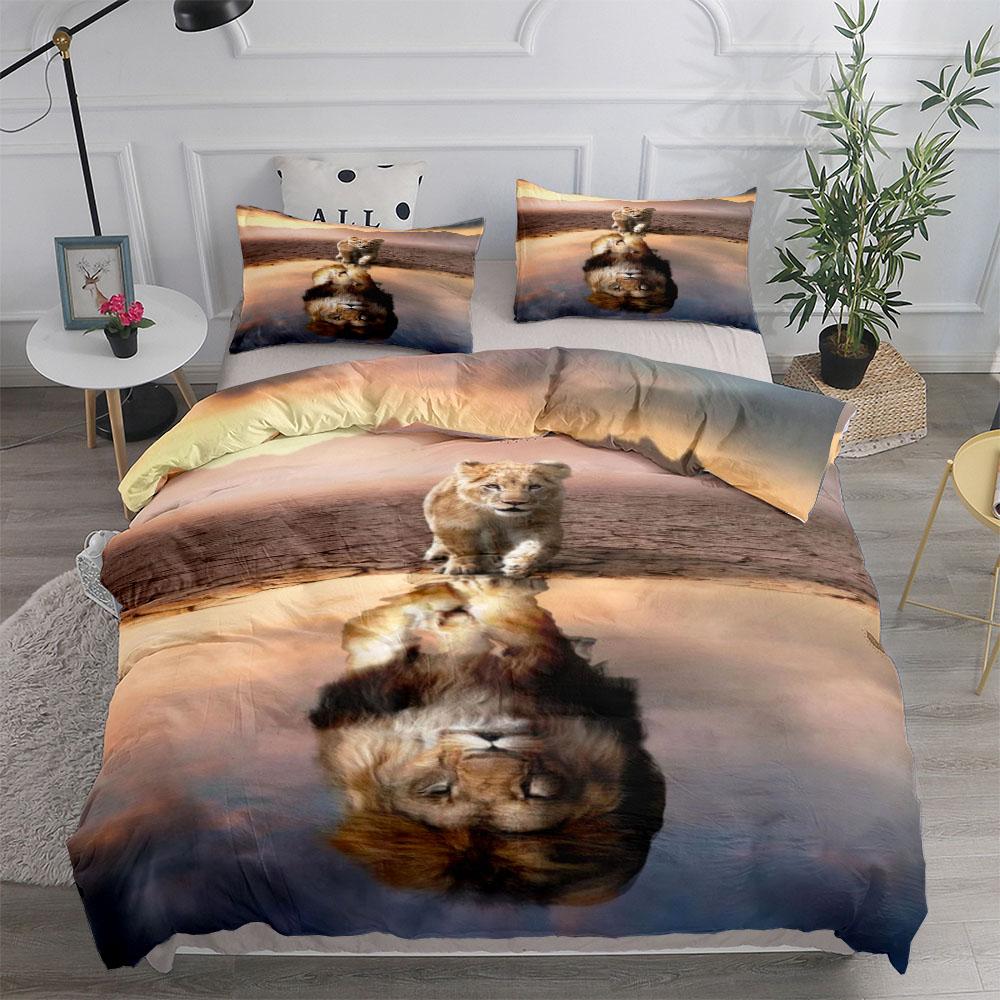 Skvělá sada povlaku na přikrývku Cheetah UK Jednolůžko Dvoulůžko Queen King US Twin Full King Size Sada ložního prádla
