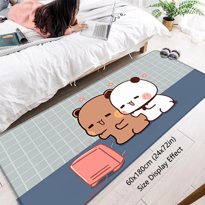 Living Room Rugs Foot Carpets Bubu Dudu Entrance Doormat Kawaii Rug Floor Mats Carpet Anti Slip Mat Home Kitchen Hallway Decor