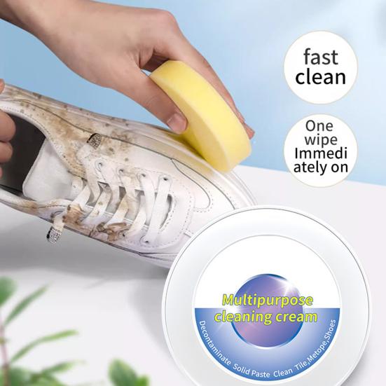 

Крем для удаления пятен Quick Clean White Shoe Easy Application мгновенно восстанавливает обувь новым очищающим кремом
