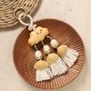 Sound Heal Natural Fruit Shell Keychain Handmade Bohemian Style Hand-Cranked Wind Chime Gift DIY Fruit Shell Wind Chime Ornament