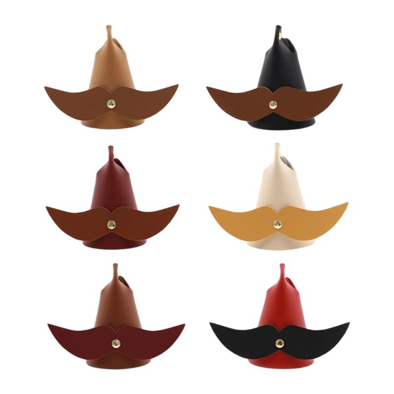 Mustache Shaped PU Leather Glasses Stand Holder For Desk Decoration Stable Support For Sunglasses Reading Glasses