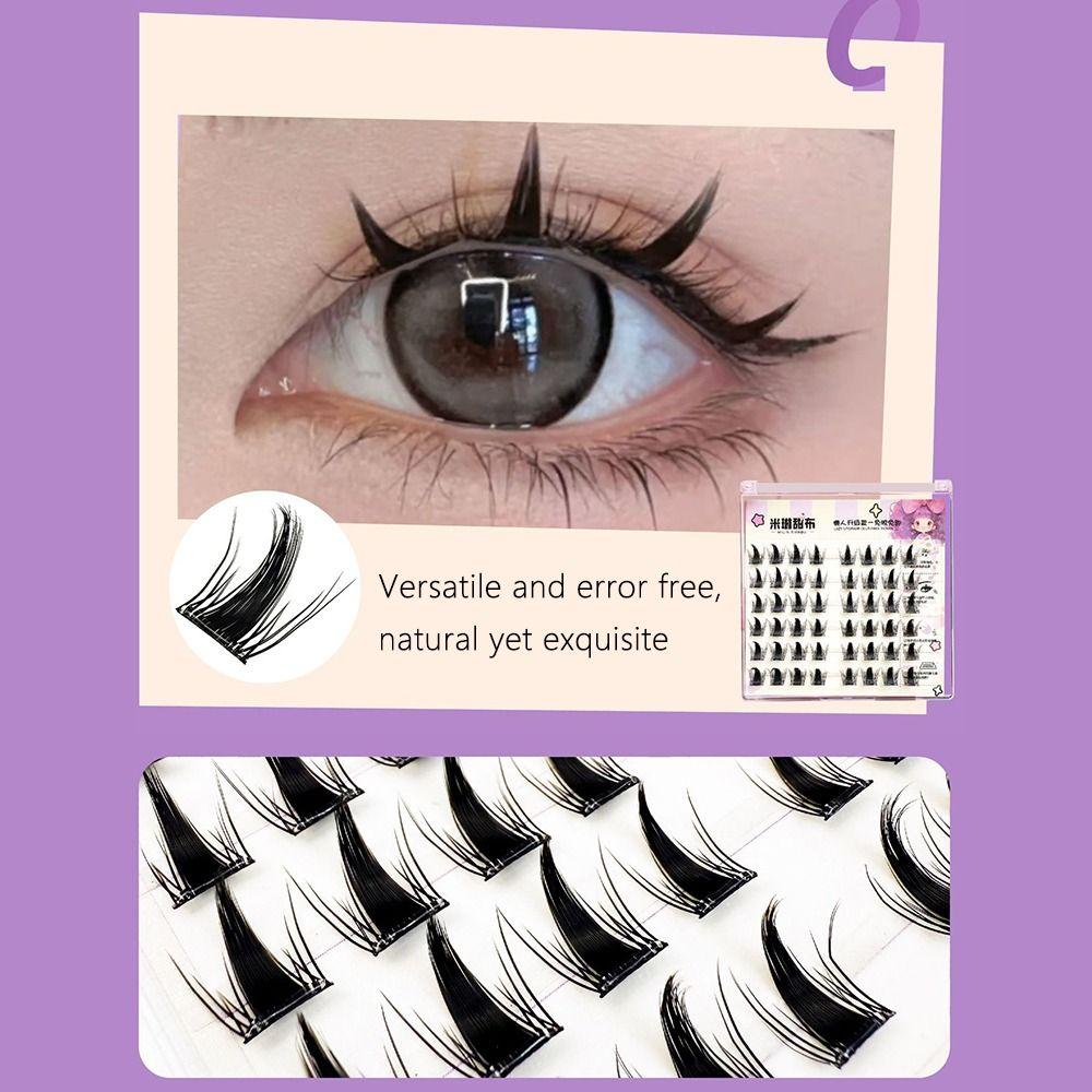 With Jelly Glue Strips Self-Adhesive Eyelashes Glue Free Manga Lashes Popular False Eyelashes Girl