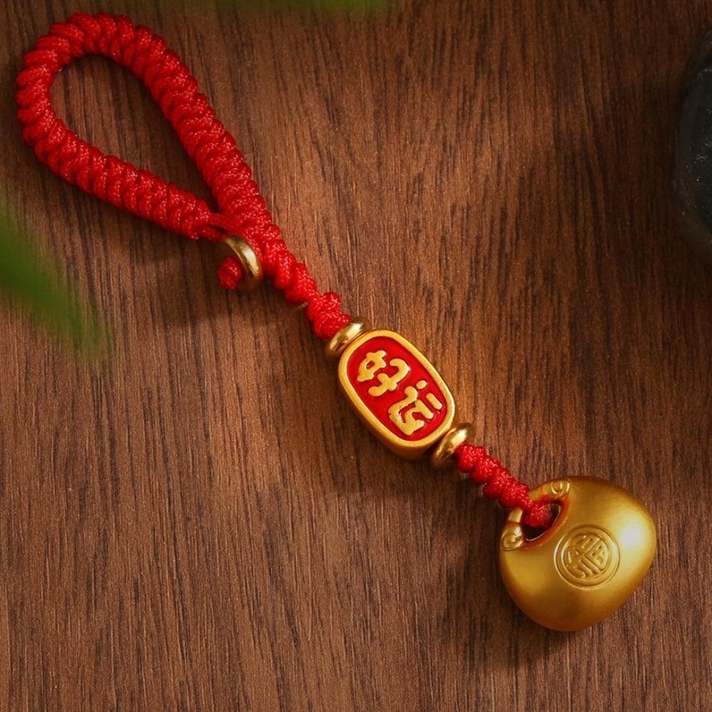 Rope Woven Lucky Keychain Chinese Style Car Keyring Creative Fortune Bag Pendant  Women