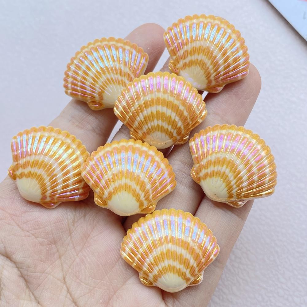 10Pcs New Cute Resin Cartoon Colorful Shells Series Flat Back Scrapbooking DIY Jewelry Craft Decoration Accessories