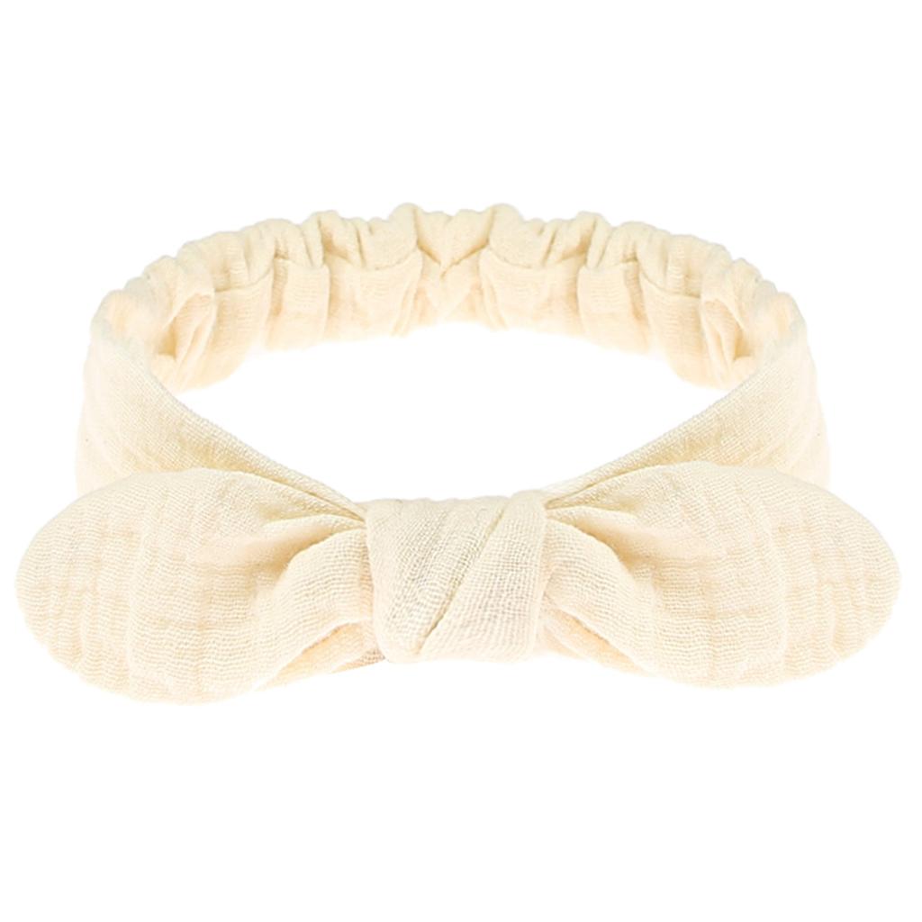 Baby Bow Headband for Boys Girl Breathable Cotton Bowknot Hair Bands Toddler Elastic Headdress Universal Turban Hairband