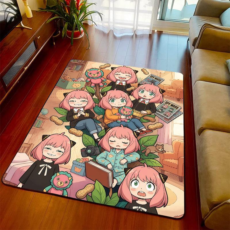 Anya Spy x Family Rug Carpet Floor Mat Non Slip Area Rug Soft Bedroom Living Room Home Decor Anime Style -QJY