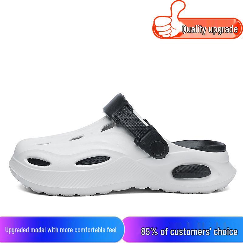 2025 Men's Summer Wear-Resistant Sports Clogs: Outdoor Closed-Toe Beach Sandals with Cushioned Comfort.