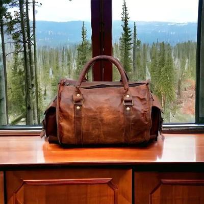 Cestovní zavazadlo z kozí kůže Gym Duffle Original Men Bag Bags Vintage