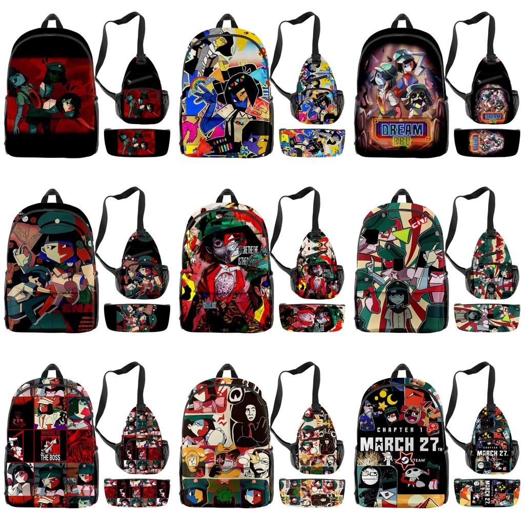 Dream Ena Bbq Children School Bag Set Pencil Case Durable Material Student Young