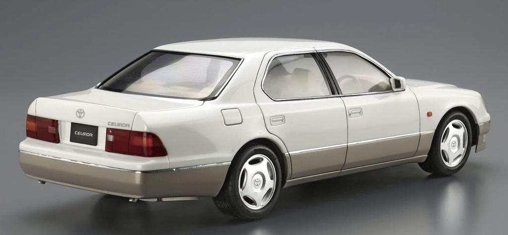 Aoshima Bunka Kyozai Maßstab The Model Car Serie 21 Toyota UCF21 Celsior C-Spezifikation 1998 Plastikmodell 1/24 Nr.