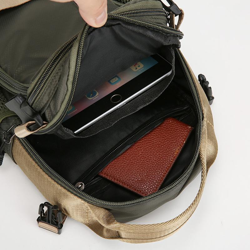 Multifunctional Men's Chest Bag Outdoor Cycling Sports Crossbody Bag Lightweight Shoulder Bag