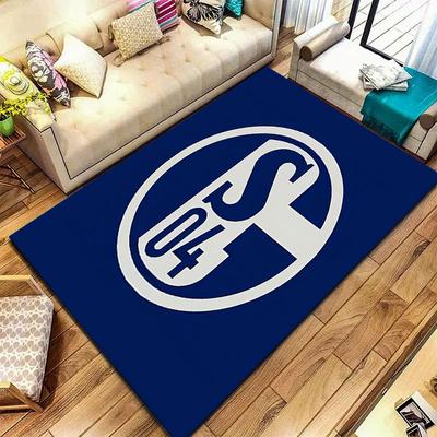 FC Schalke 04 Teppich für Wohnzimmer Schlafzimmer Zuhause Sofadekoration, Kinderspiel Rutschfeste Bodenmatte