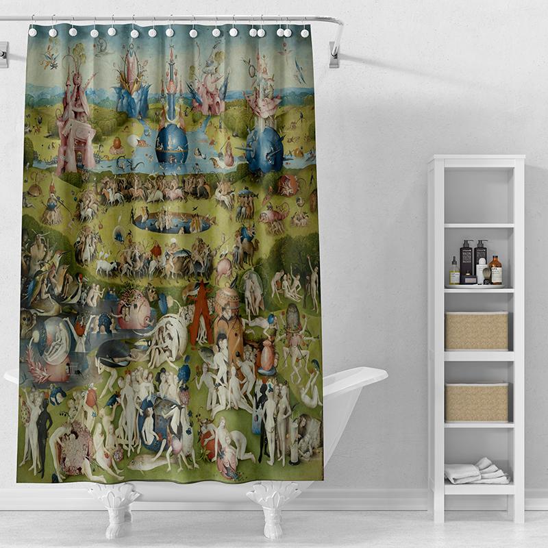 

Газлайтинг Гейткипинг Герлбоссинг Сад земных наслаждений Набор занавески для душа с люверсами и крючками для декора ванной комнаты 90 x 180 cm