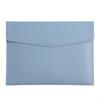 LetterSize Leather Document Bag, Business Folder, Envelope Style, Snap Closure, Large Capacity Gray
