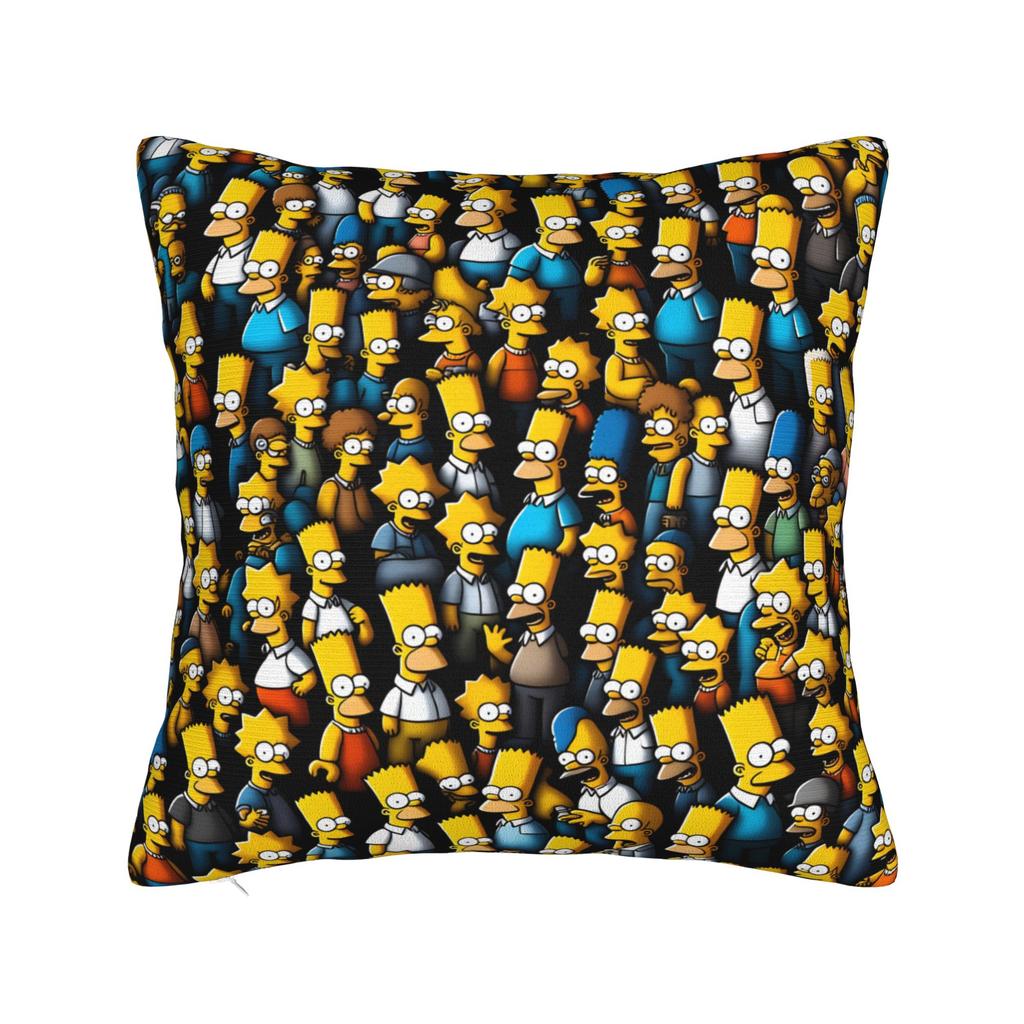 Pillow Case Bart SSimpsons Neon Print Soft Pillow Cover For Living Room Chair Fashion Pillowcases