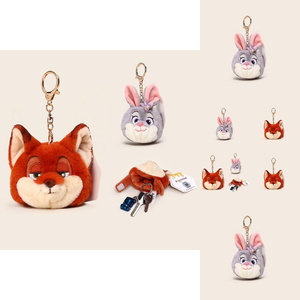 Zootopia Plush Keychain With Bunny Judy And Fox Nick For Car Key Storage And Gift