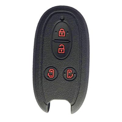 Smartschlüsselhülle für Suzuki Spacia Palette, Solio Lukes, Swift usw.. (MY-LM4J-02), schwarz 2 (rotes Butan)