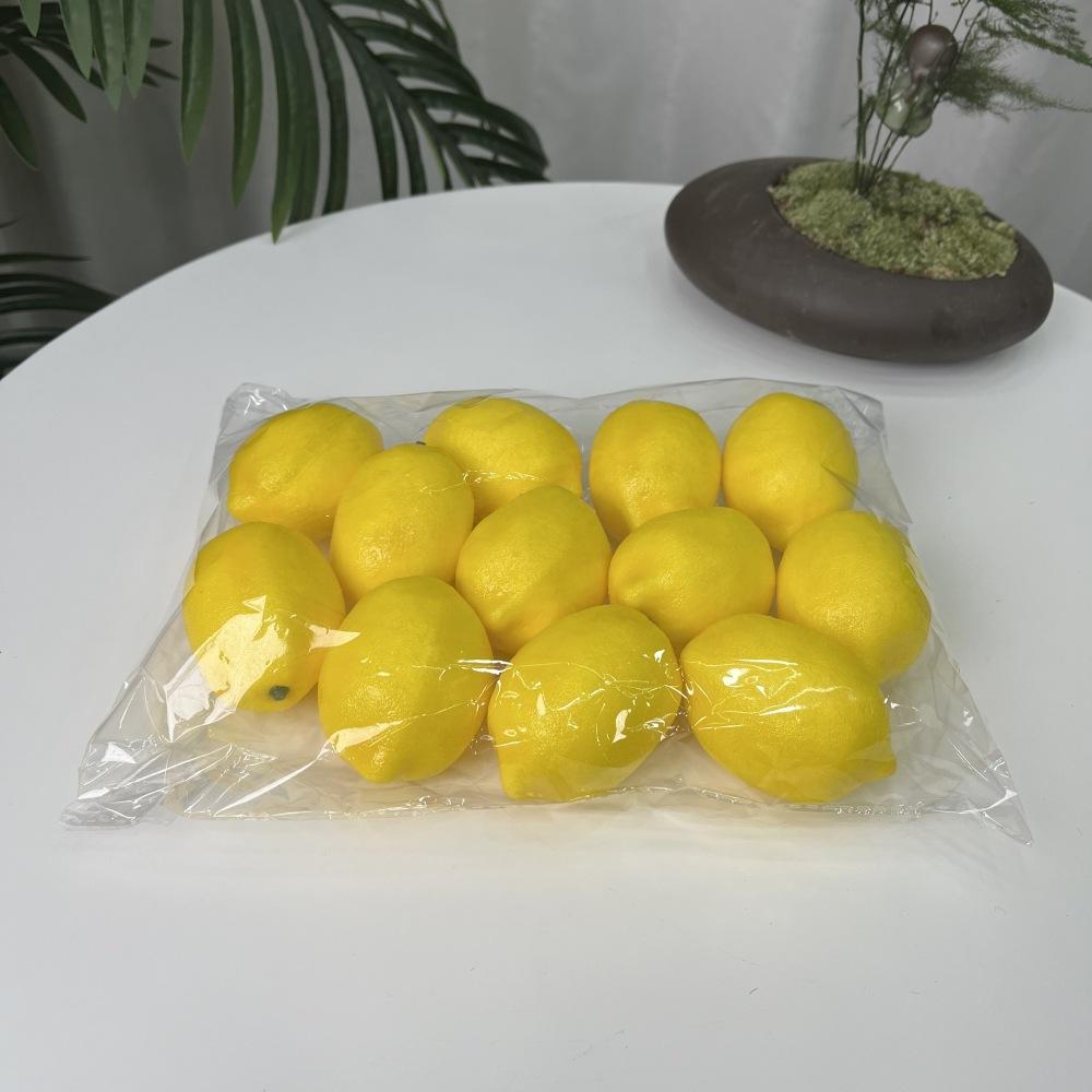 Simulation lemon fake yellow lemon model props decoration-yellow 30 pieces