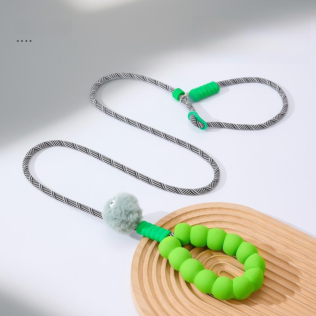 Dog Leash Nylon Rope With Silicone Bubble Handle For Small Dogs Pet Travel Accessories