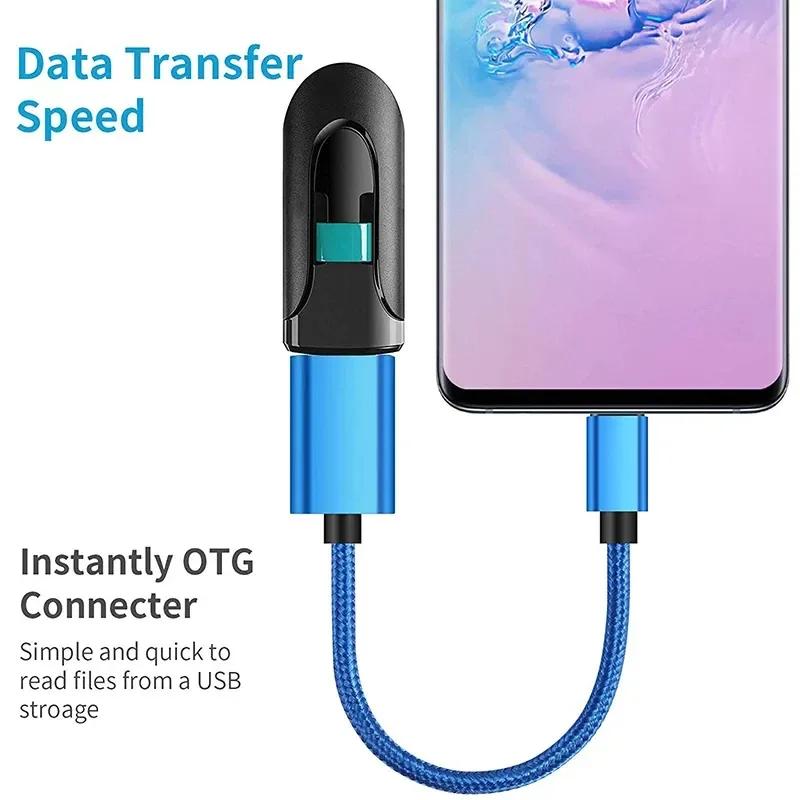 Type-C OTG Cable Adapter USB To Type C Adapter Connector for Xiaomi Samsung S20 Huawei OTG Data Cable Converter for MacBook Pro
