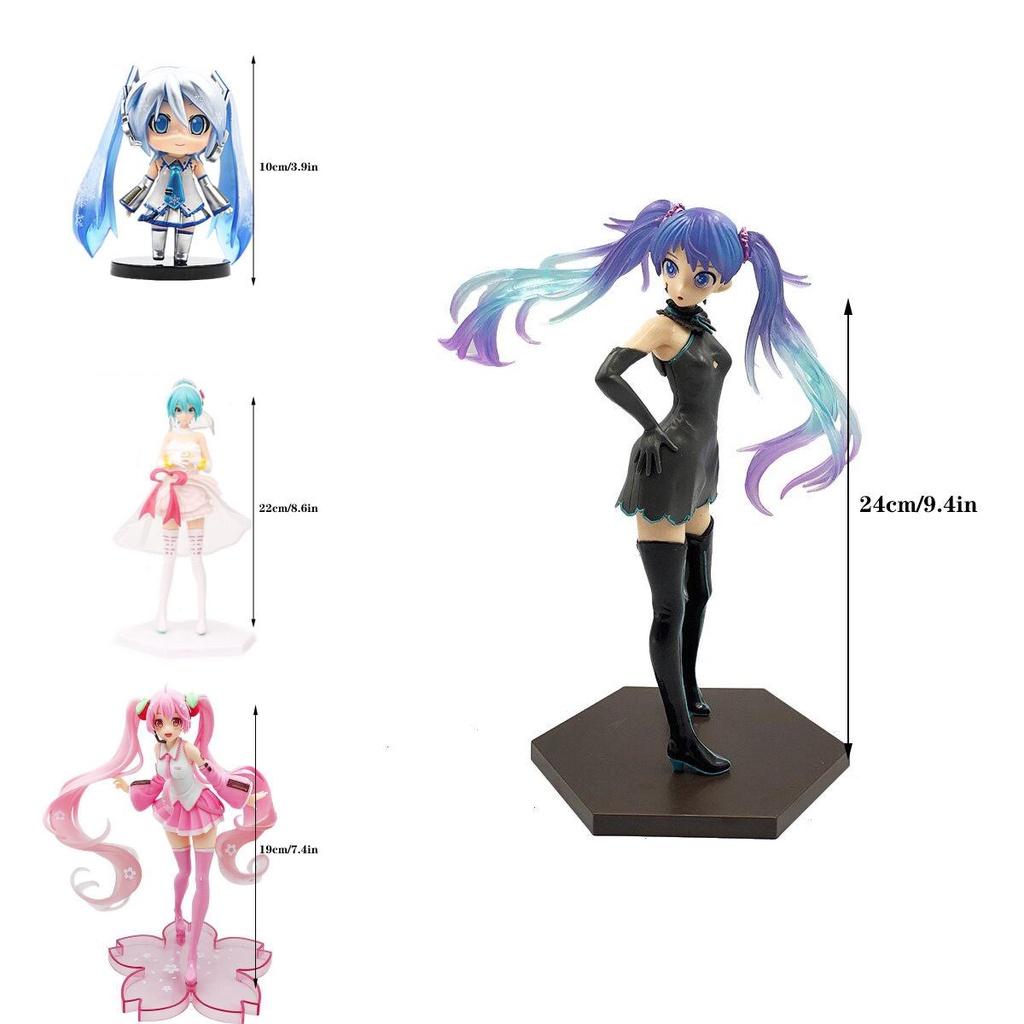Hatsune Miku Cartoon Virtual Singer Manga Statue Figurines Stunning Collectible Model Toy