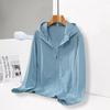 Sunscreen Clothing Men UV Resistant Solid Print Zipper Pockets Hood Breathable Loose Summer Skin Clothing Thin Coat