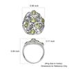 Natural Peridot 4X4 Mm Round Gemstone 925 Sterling Silver Leaf Filigree Design Ring For Women & Girls