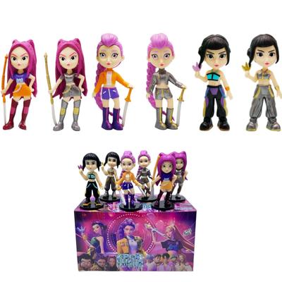 6 uds./juego Nuevo Kpop Cazadores de Demonios Serie de Figuras Anime Modelo Hecho a Mano Decoración Moderna para Dormitorio Caja de Regalo para Niño Niña Regalo