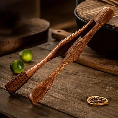 Wooden Tongs High-Temperature Resistant Tea Bag Clips Steak Fruit Bread Cooking Tool Handling BBQ Toaster Bacon Sugar Ice Tong