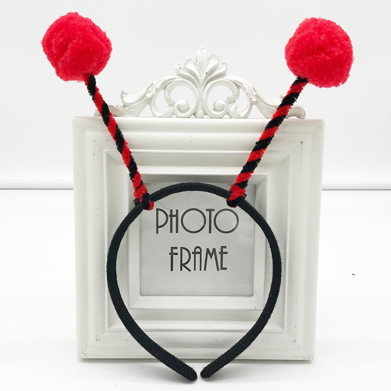 

Повязка на голову с животными и помпонами для игровых выступлений - Дизайн: Муравей, Пчела, Гусеница